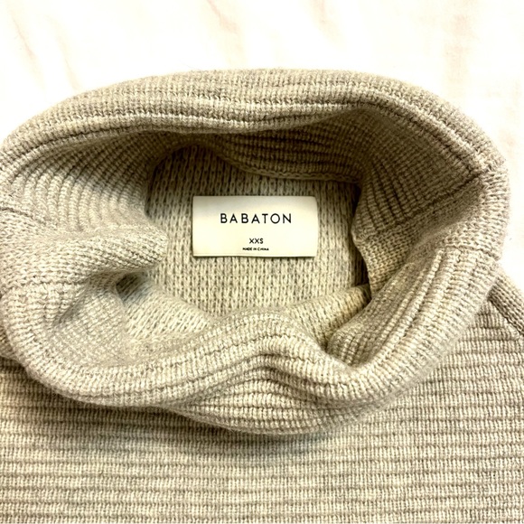 Babaton XXS Mika Wool Sweater Light Gray - Picture 2 of 6